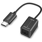 Cubilux USB C to SPDIF Transmitter Unidirectional Type C to Optical Audio Output Adapter with 192KHz 24bit DAC for MacBook Pro Air and Laptops