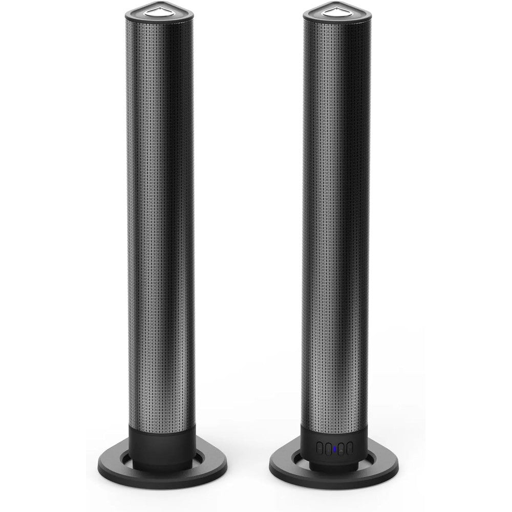 Yoidesu detachable Bluetooth tower speakers front view displaying the premium mesh grill design.