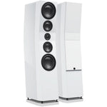 SVS Ultra Evolution Pinnacle tower speakers in piano gloss white front view