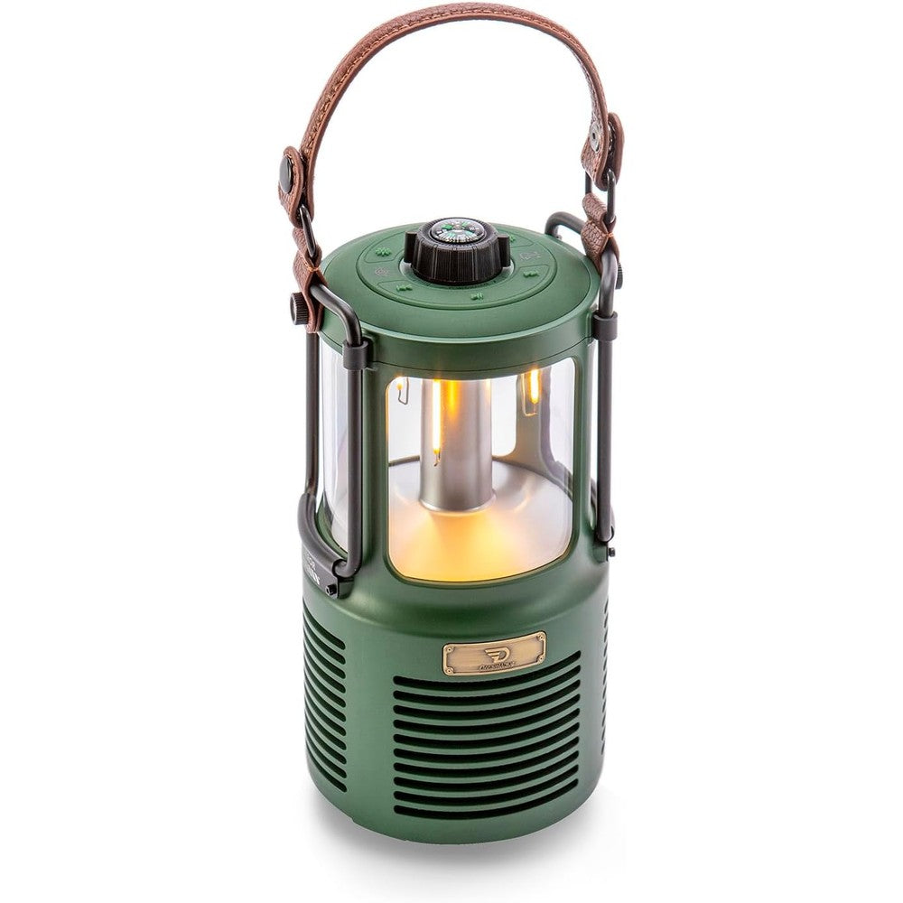 Dreamwave Conqueror Bluetooth speaker with LED camping lantern front view