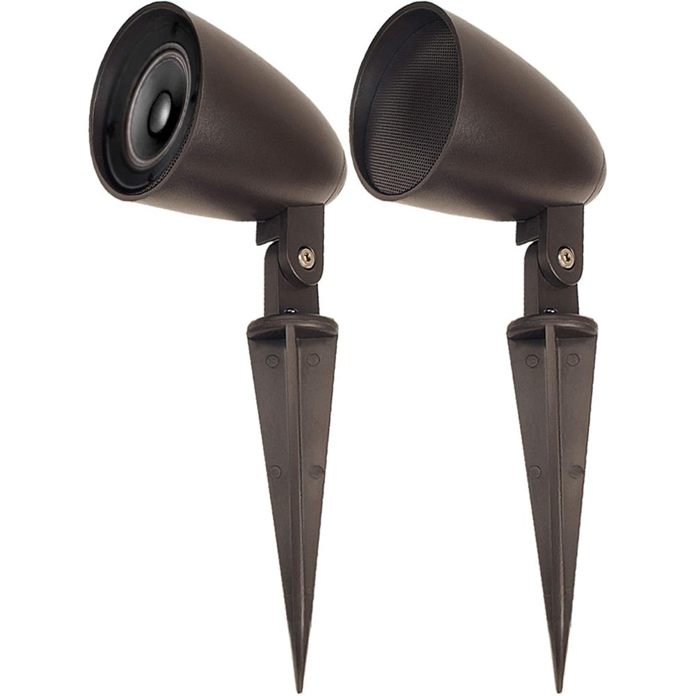 OSD Audio LS2 landscape outdoor speaker pair front view in bronze finish