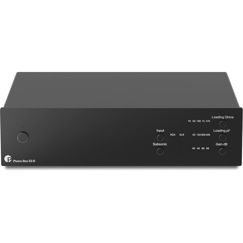 Pro-Ject Phono Box S3 B balanced phono preamplifier front view