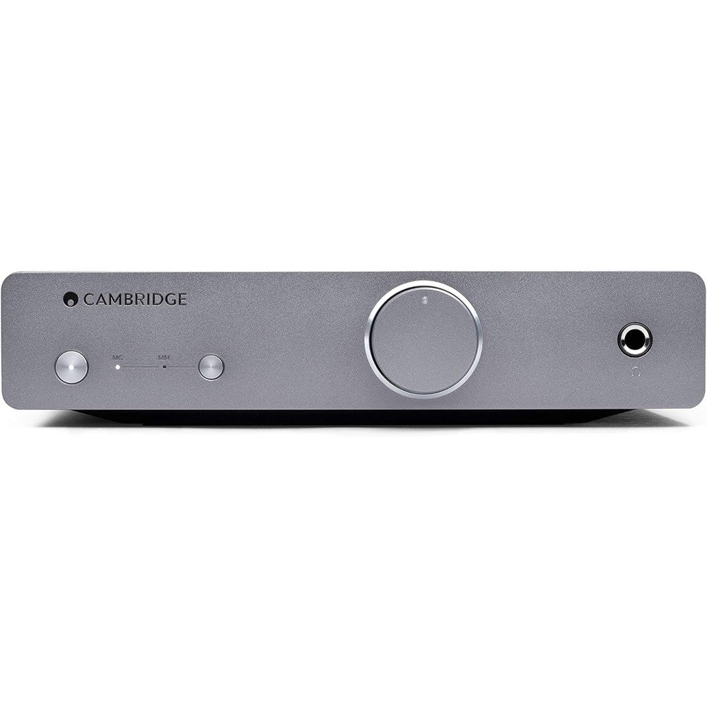 Cambridge Audio Alva Duo phono preamplifier front view in graphite finish