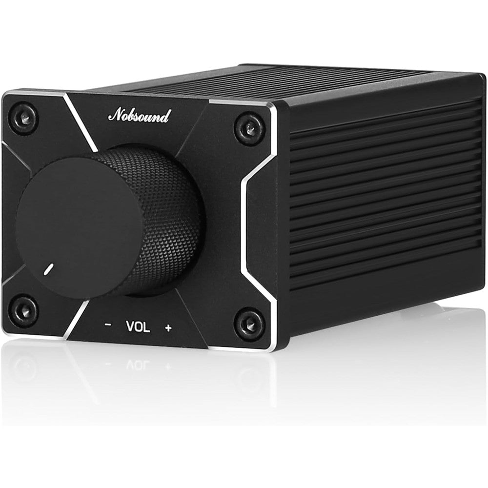 Nobsound high precision passive preamp volume controller front view showing black aluminum dial