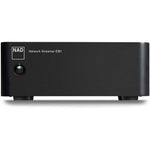 NAD CS1 Endpoint Network Streamer minimalist front view displaying the power button for premium high-resolution home audio setups.