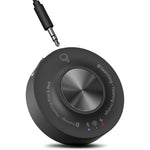 Avantree AuraLink long range Auracast receiver front view showing sleek black design.