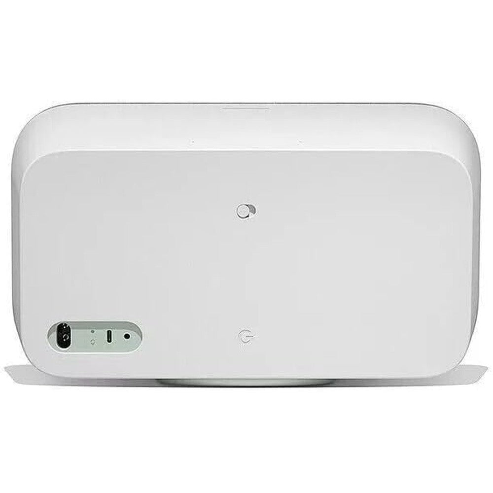 PENDINGS smart speaker hub snow front view showing seven inch touchscreen display screen