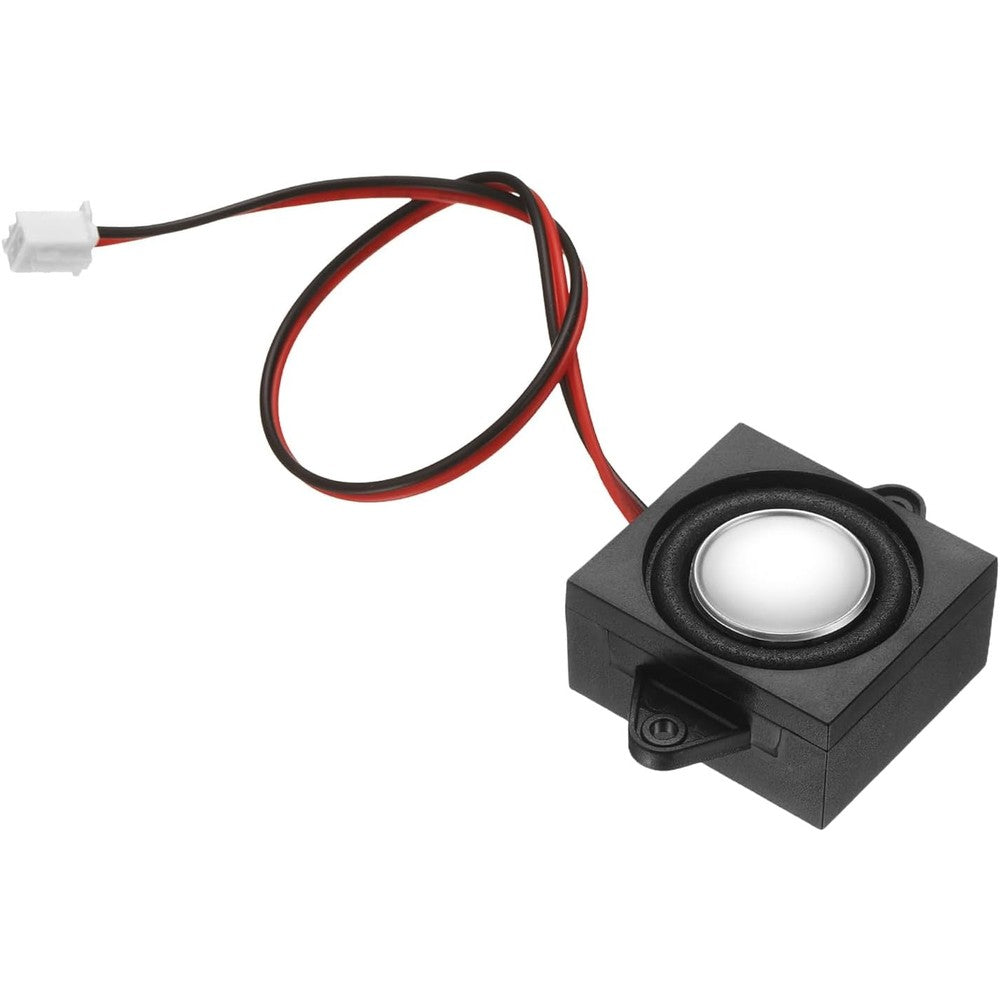PATIKIL 3 Watt 4 Ohm Mini Speaker front view showing the compact black protective cavity housing and internal driver element.