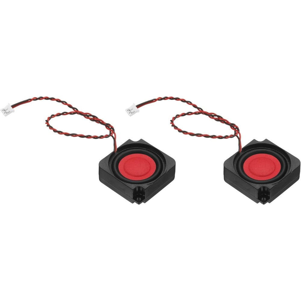 PATIKIL mini speaker 2 watt 8 ohm front view showing red cone and black casing