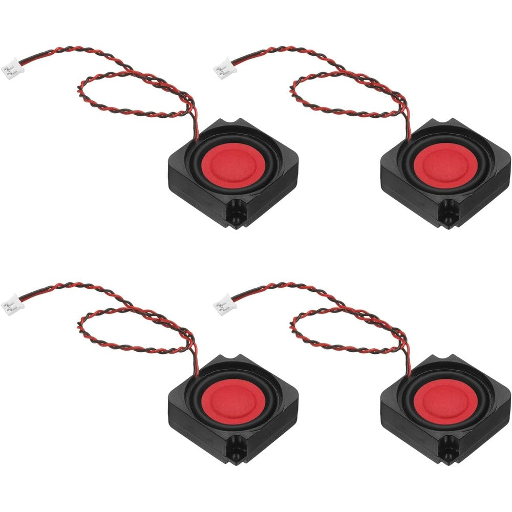 PATIKIL mini speaker 4 pieces set front view showing red cone