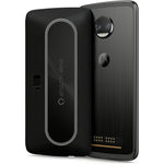 Motorola Smart Speaker with Amazon Alexa front view premium black Moto Mod accessory