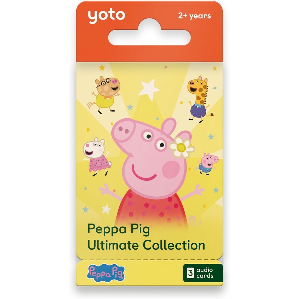 Yoto Peppa Pig Ultimate Collection front packaging view showing three audio cards