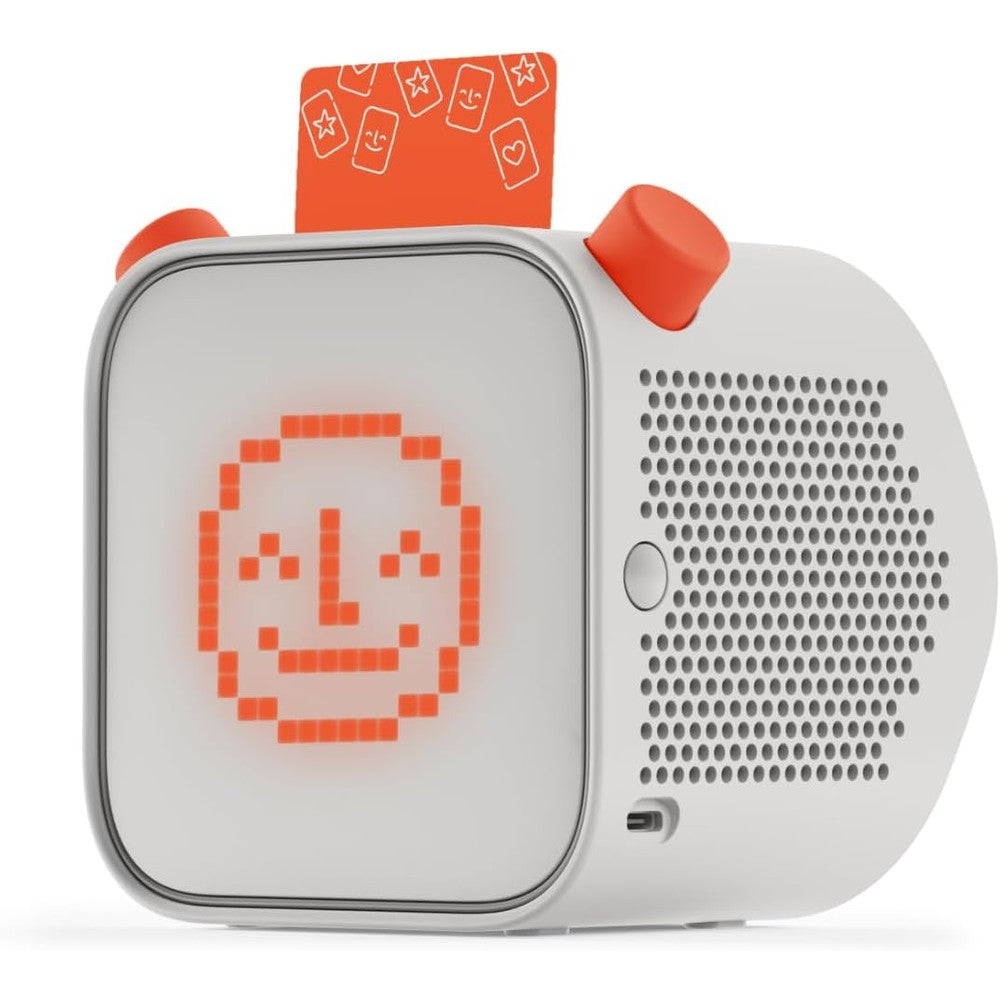 Yoto Player 3rd Generation kids screen free audio speaker front view with orange dial buttons