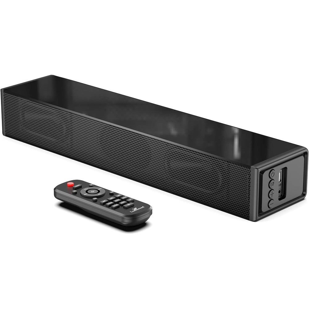 Larksound small sound bar front view for TV and PC setup