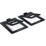 Vkherokv C-1 desktop speaker stands pair front view black