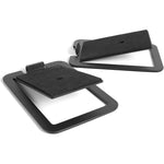 Kanto S4 tilted desktop speaker stands front view black