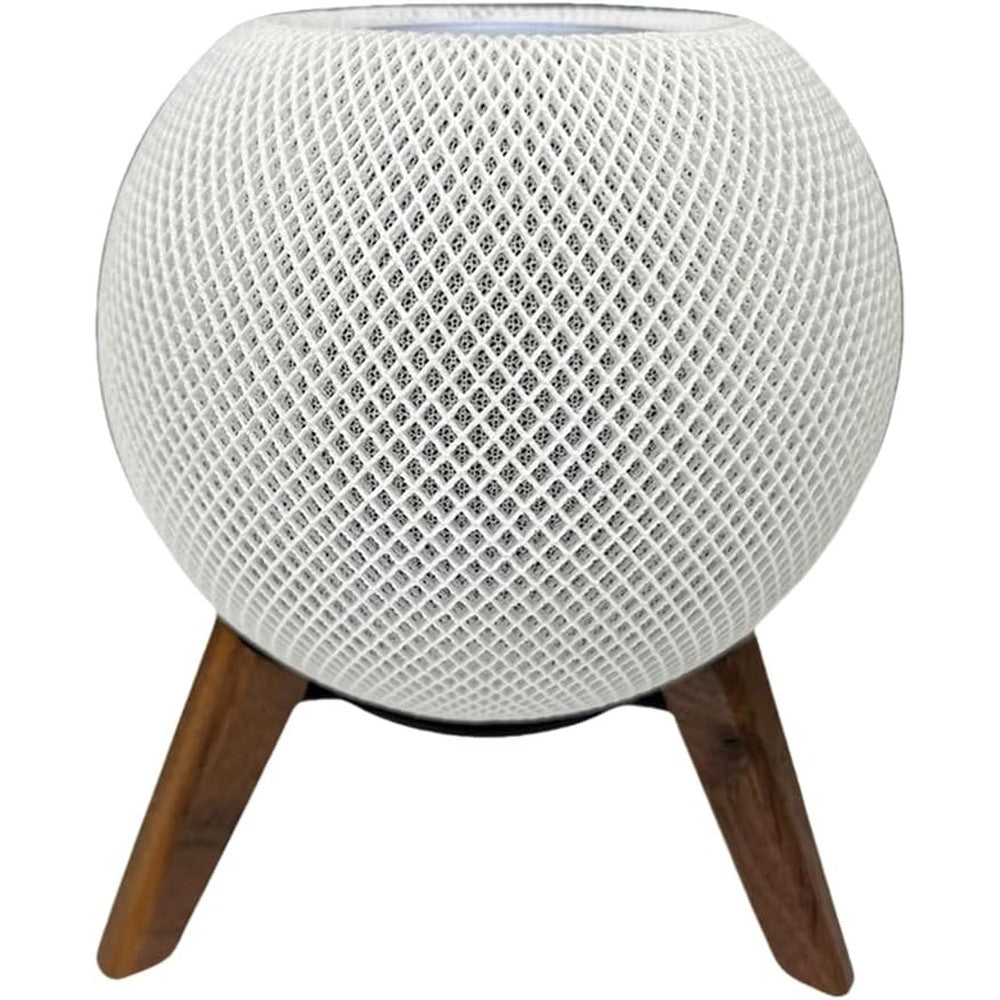 Meaowxva wooden tripod stand for Apple HomePod Mini front view