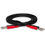 Hosa CPP-202 Dual 1/4 Inch TS Stereo Interconnect Cable front view