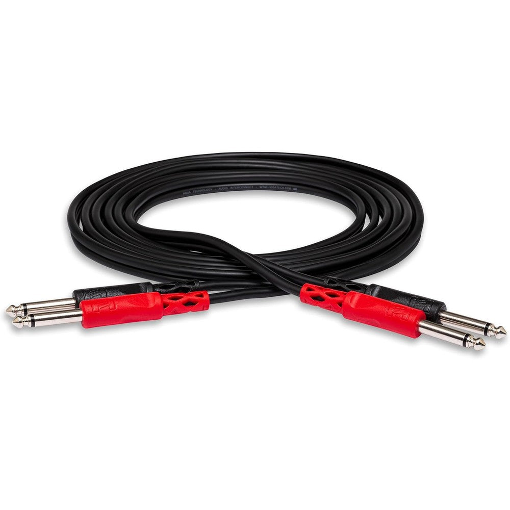 Hosa CPP-202 Dual 1/4 Inch TS Stereo Interconnect Cable front view