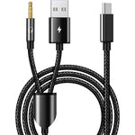 Mxcudu USB C to 3.5mm aux audio cable front view