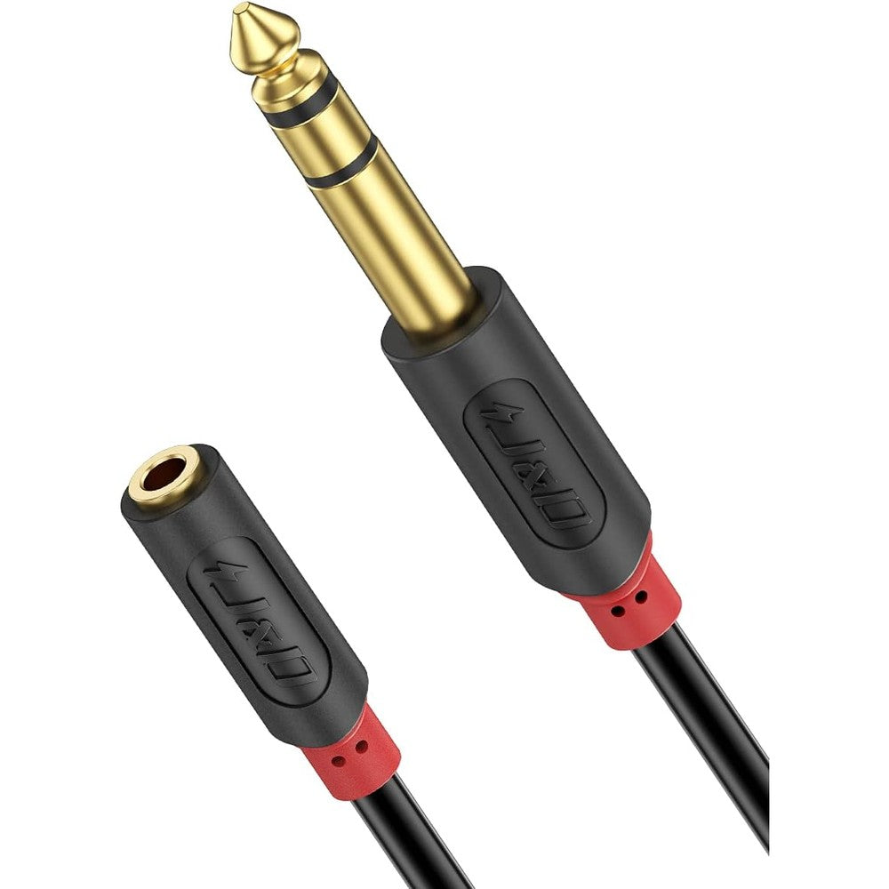 J&D 3.5mm to 6.35mm adapter cable front view