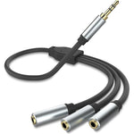 Sovunis 3.5mm stereo audio splitter cable front view