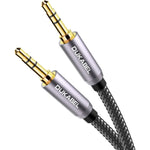 DuKabel Top Series 3.5mm AUX Cable front view showing gold-plated connectors