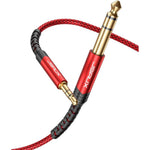 JSAUX 3.5mm to 6.35mm stereo audio cable front view