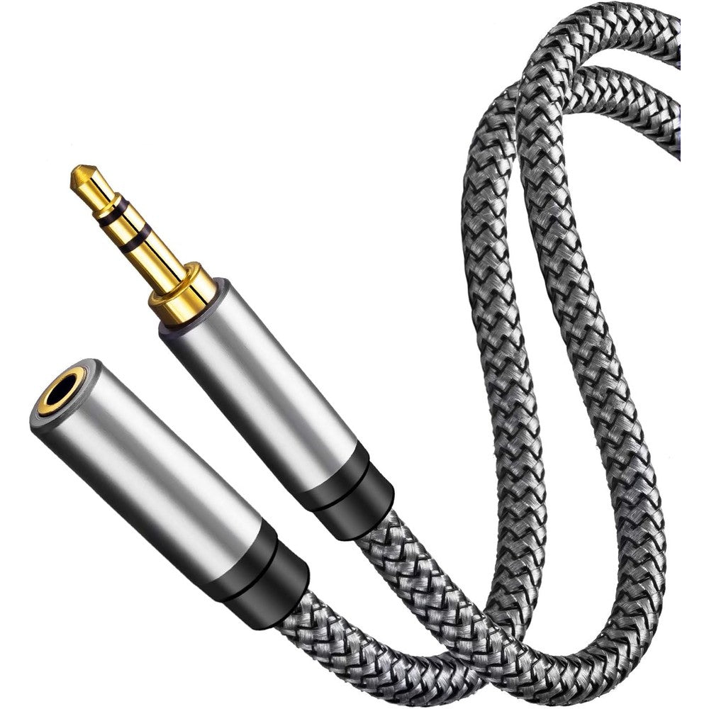 Tan QY 3ft audio extension cable front view