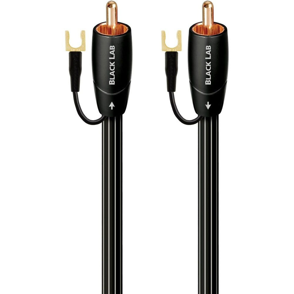 AudioQuest Black Lab RCA male to male subwoofer cable front view