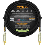 Worlds Best Cables PRO-Quad 15-foot subwoofer cable front view
