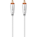 AudioQuest Greyhound subwoofer cable front view with gold-plated connectors
