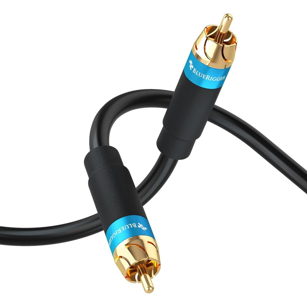 BlueRigger RCA Audio Subwoofer Cable 15ft front view