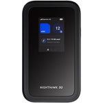 NETGEAR Nighthawk M7 5G mobile hotspot front view showing color touchscreen display