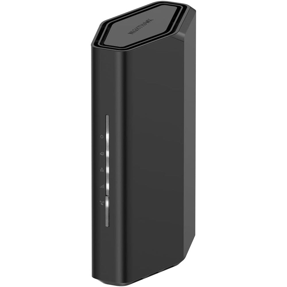 Netgear Nighthawk WiFi 7 Router RS90 front view sleek vertical design black
