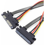 OHKIKOME SATA power extension cable 22 pin front view showing male and female connector ends
