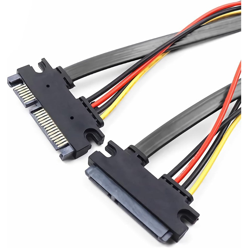 OHKIKOME SATA power extension cable 22 pin front view showing male and female connector ends