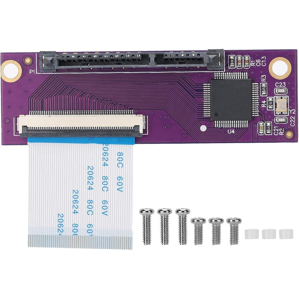 Acogedor PS2 network adapter board front view displaying purple PCB circuit details for PlayStation 2 storage upgrade.