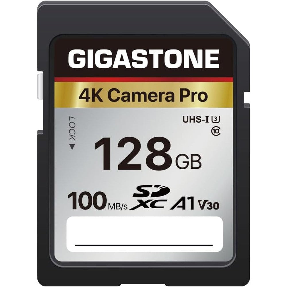 Gigastone 128GB SD Card 4K Camera Pro front view showing V30 branding