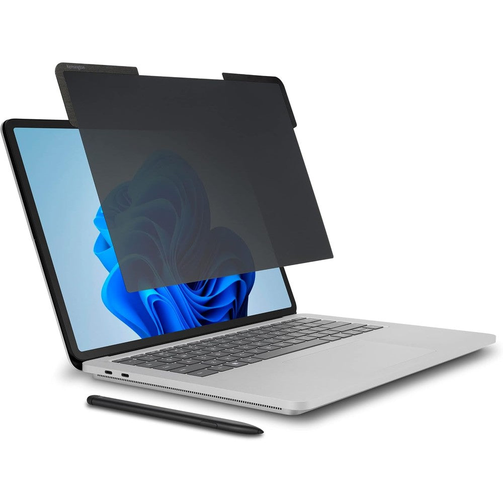 Kensington MagPro Elite Magnetic Privacy Screen front view on laptop screen