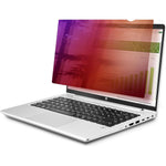 StarTech 14-inch laptop privacy screen gold filter front view on laptop