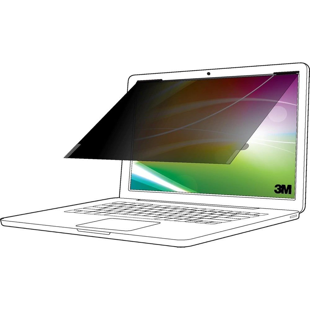 3M Bright Screen Privacy Filter 14 inch laptop front view showing clear display from center