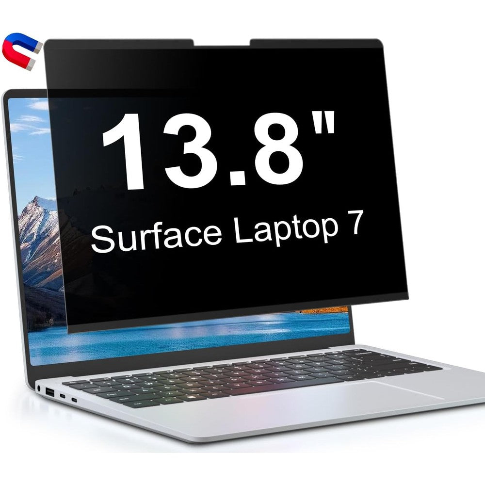 Lusa Design magnetic privacy screen front view on a laptop