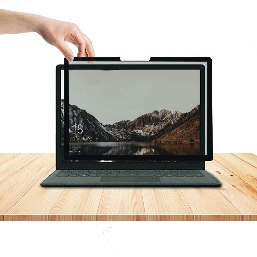FILMEXT Microsoft Surface Laptop 13.5 inch privacy screen protector showing front view clear display data protection.