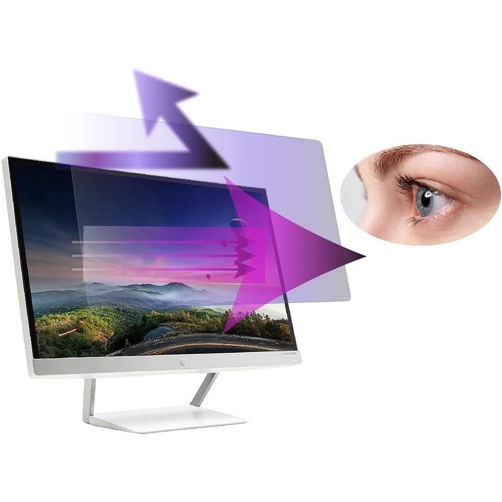 EZ-Pro anti blue light screen protector front view installed on a desktop monitor display.