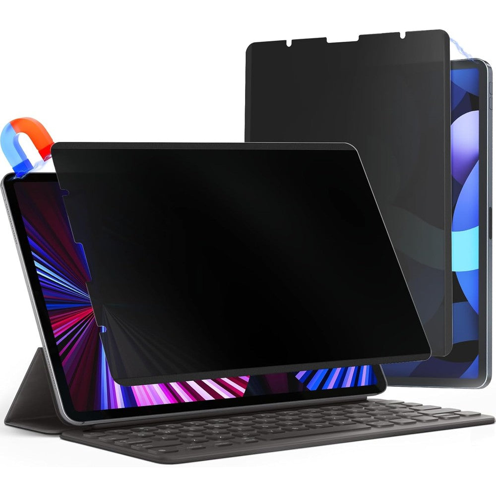 Mamol magnetic privacy screen protector attached to iPad Pro 12.9 inch front view