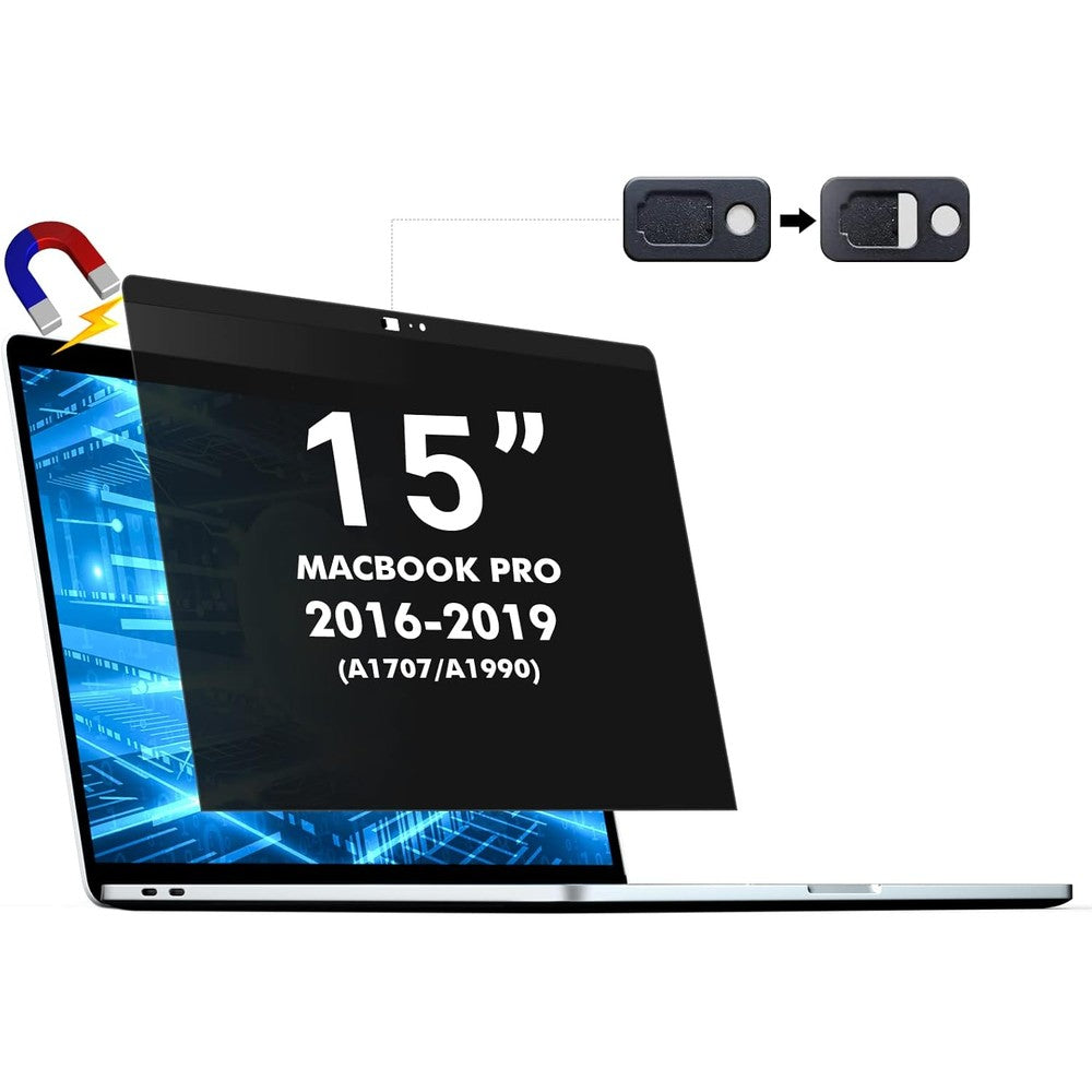 Zoegaa magnetic privacy screen for Macbook Pro 15 inch front view.