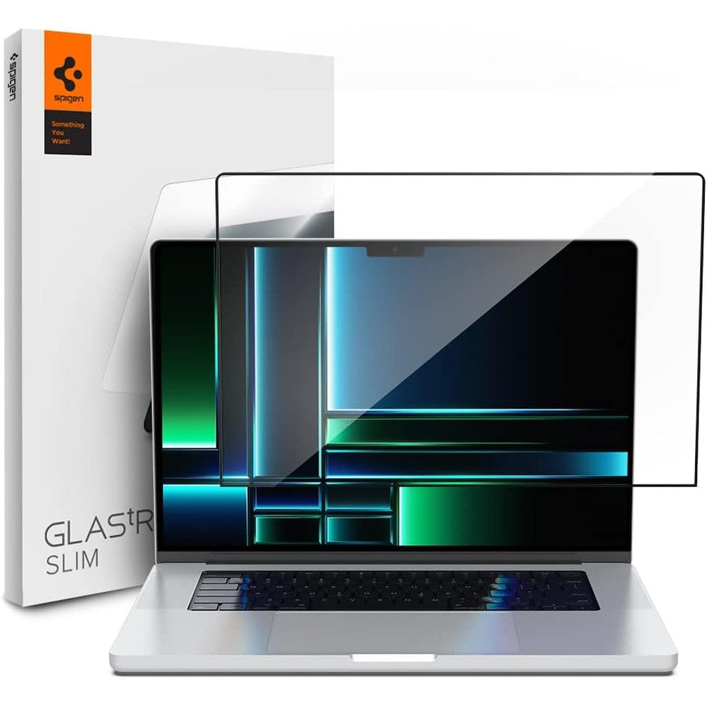 Spigen Glas.tR Slim Tempered Glass for MacBook Pro 14 inch front view