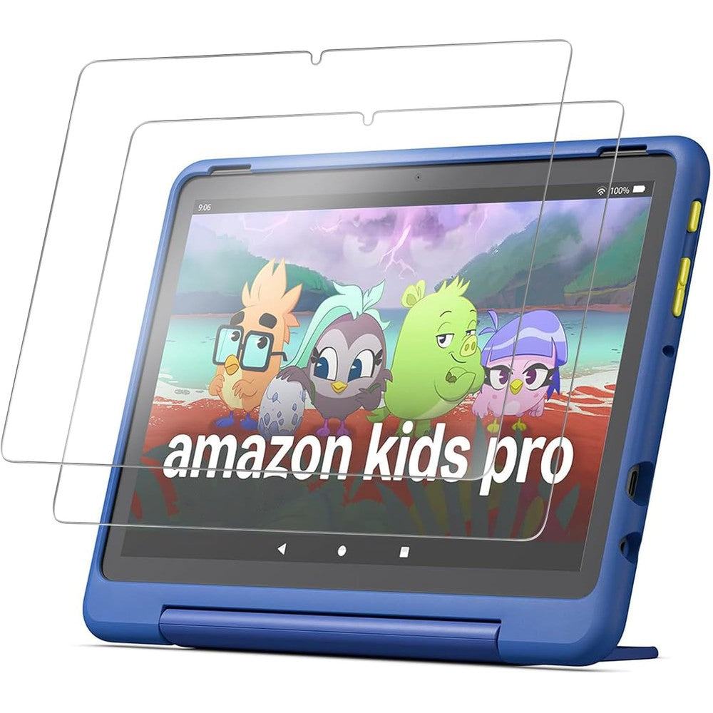XunyLyee 2 Pack Tempered Glass Screen Protector front view on tablet