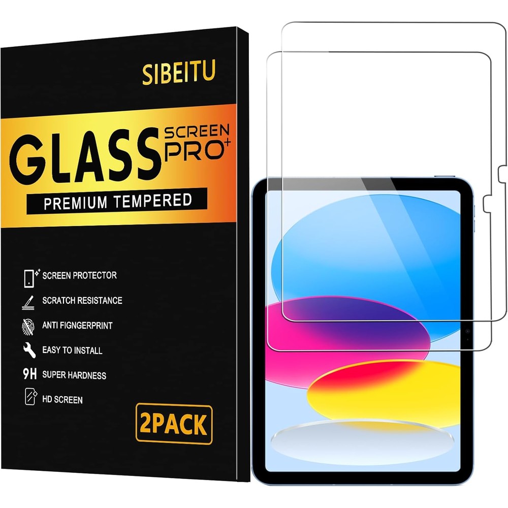 Sibeitu tempered glass screen protector for iPad 10th generation front view